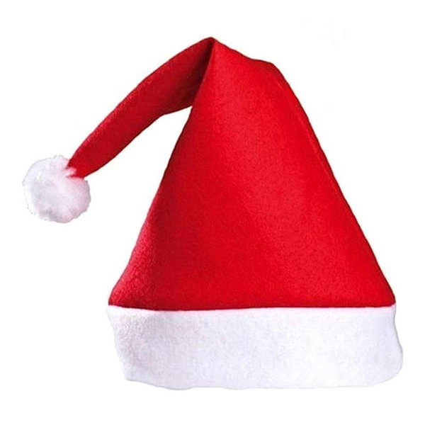 New Christmas Caps Thick Ultra Soft Plush Santa Claus Holidays Fancy Dress Hats Fashionable Design Cap Christmas Hat