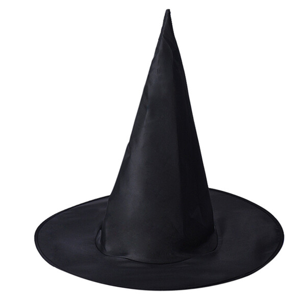 Wholesale-2016 Hot Adult Women Black Witch Hat For Halloween Costume Accessory Hat Costume Party Props Disfraz de Halloween