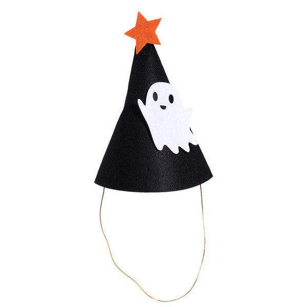 Costumes Witch Caps Party Hat Halloween Masquerade with Band for Halloween Trick or Treat Decoration (Black)