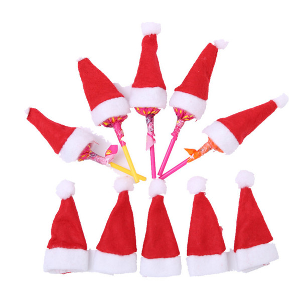 Mini Christmas Santa Claus Hats Red And White Cap Party Hats For Santa Claus Costume Christmas Decoration for kids adult Christmas Hat