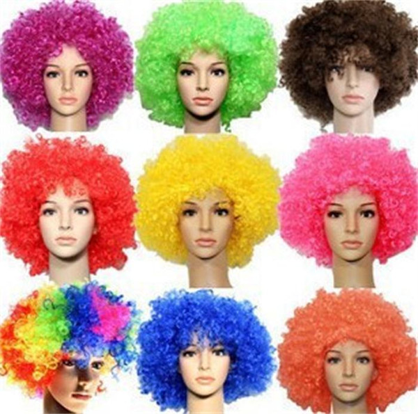 Factory direct sales Color explosion head wig cosplay clown wigs Annual meeting Party headdress Fans caps