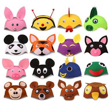 Cartoon Animal Hat Children Cosplay Hat Rabbit Pig Kids Halloween Hats Caps Dress Up Props Carnival Masquerade Party Supplies