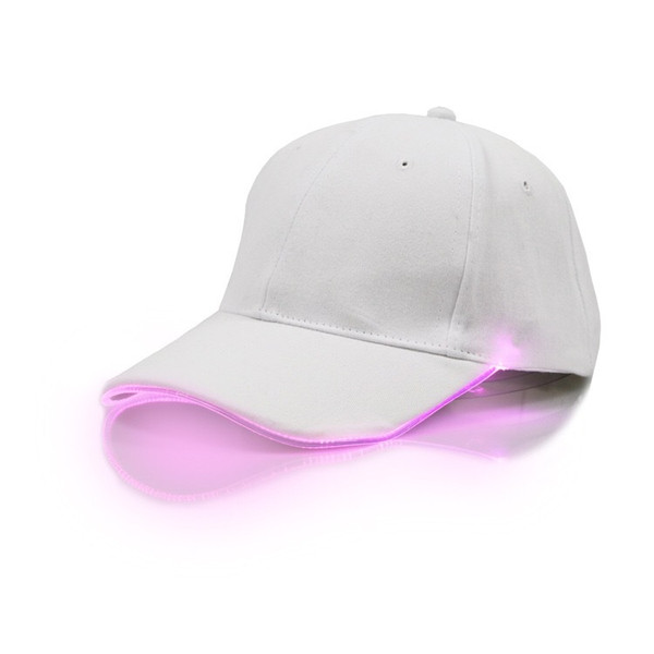 LED Baseball Caps Cotton Black White Shining LED Light Ball Caps Glow In Dark Adjustable Snapback Hats Luminous Christmas Party Hats lin2967