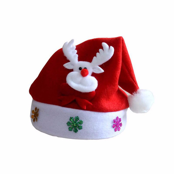 Santa Snowman Reindeer Kids Christmas Hat Gifts Children New Year Gift Kerst Hat Children Cap Christmas Party Decorations