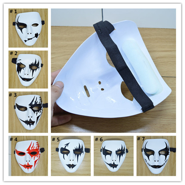 Cool Hip-Hop Masks Halloween Party Masks School Performance Masquerade Mask Hand Painted Ghost Decoration Free Shipping