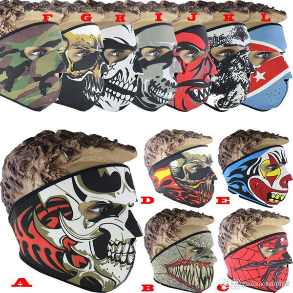 2017 Neoprene Full Skull Face Mask Halloween costume party face mask Motorbike Bike Ski Snowboard Sports Balaclava hh123