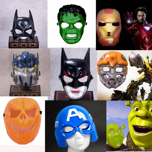 Hot Sale Spiderman Batman US Captain Mask For Kids Mask Masquerady Halloween Cosplay Masks Customer Party Novelty Cartoon Mask