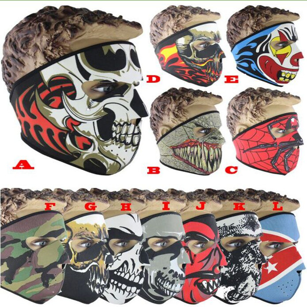 Skull Face Mask 12 colors Halloween costume party face mask Motorbike scarf Bike Ski Snowboard outdoor Sports Face towel
