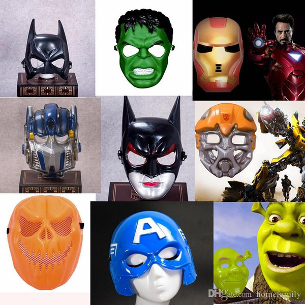 Hot Sale Spiderman Batman US Captain Mask For Kids Mask Masquerady Halloween Cosplay Masks Customer Party Novelty Cartoon Mask