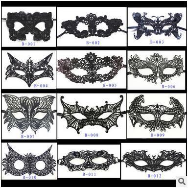 Wholesale Sexy Black Lace Masks Costume Party Masks For Women Lace Masquerade Mask Sexy Christmas Halloween Masks Cheap Free Shipping