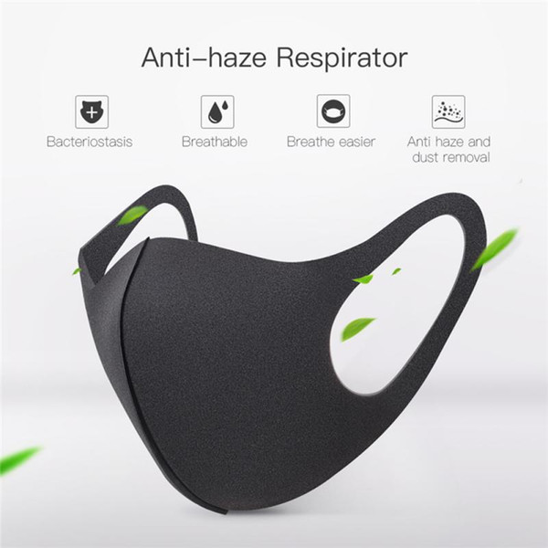 Black Dustproof Mouth Face Mask Unisex Mouth Masks Anti Pollution Mask Reusable Face Mouth Cover Hot Sale