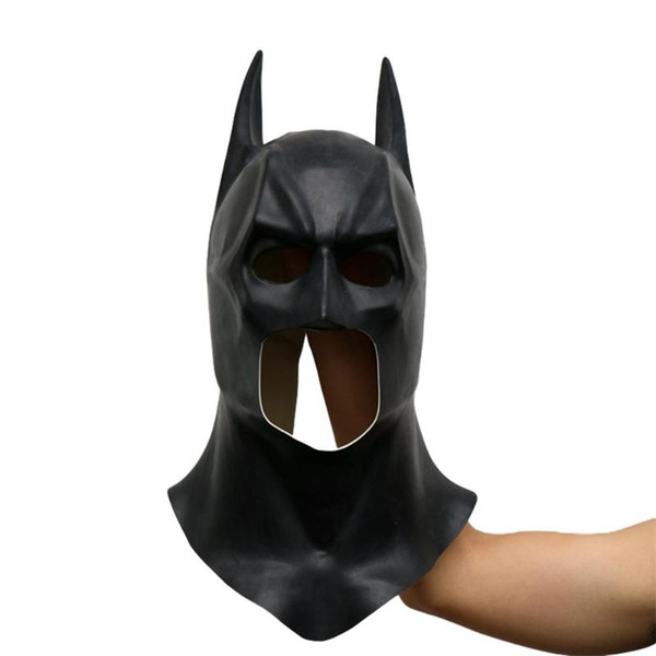 Batman Masks Halloween Full Face Latex Batman Pattern Realistic Mask Costume Party Masks Cosplay Props Party Supplies