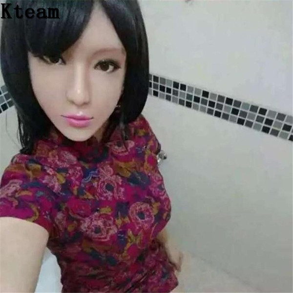 New Funny Realistic Female Mask For Halloween Human Female Masquerade Latex Party Mask Sexy Girl Crossdress Costume Cosplay Mask