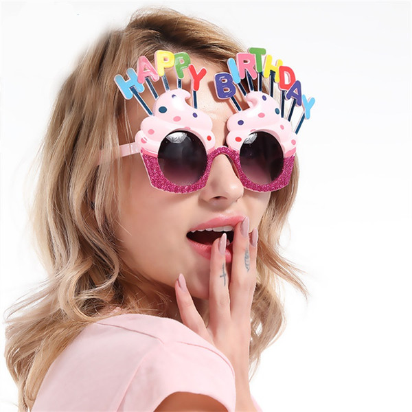 Dancing Ball Decoration Mask Creative Cream Cake Style Sunglasses For Party Happy Birthday Theme Design Funny Glasses New Arrival 12sf Z