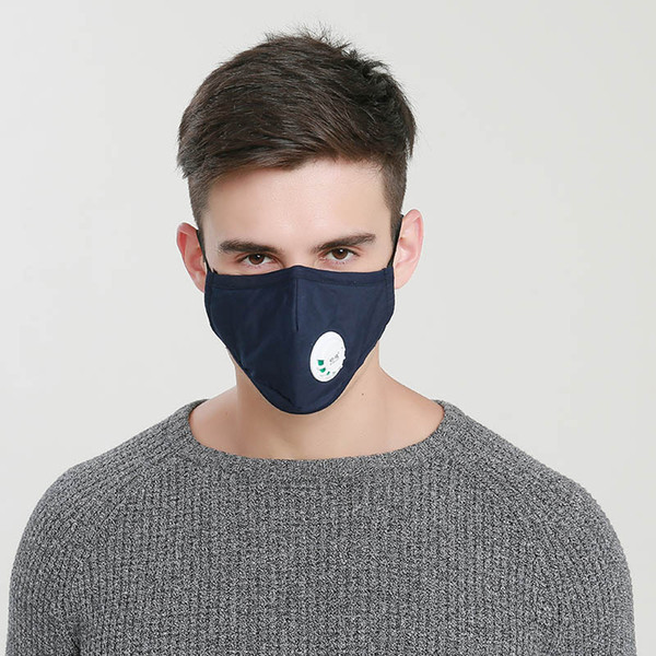 Hot Men Women Mouth Cover Cotton Carbon Anti-PM2.5 Dustproof Face Cover with Valve LXY9