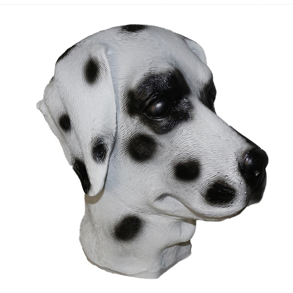 Animal Dalmatian Dog Mask Party Latex Animal Dog Head Mask Full Head Carnival