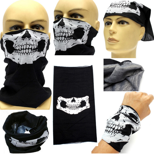 Festival Skull Face Mask Biker Halloween Scary Mask Skeleton Outdoor Motorcycle Bicycle Multi Masks Scarf Ghost