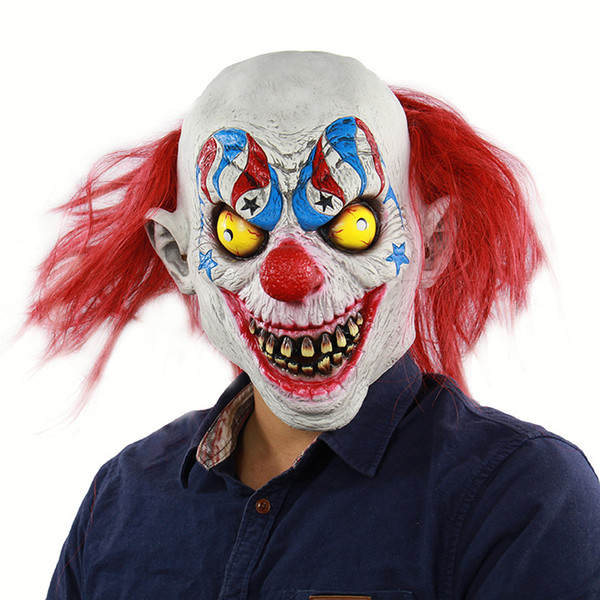 New adult party mask circus clown dress up mask Halloween costume dress up latex