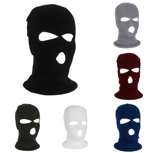 New Army Tactical Winter Warm Ski Cycling 3 Hole Balaclava Hood Cap Full Face Mask Winter Women Men Face Mask Keep Warm In Winte