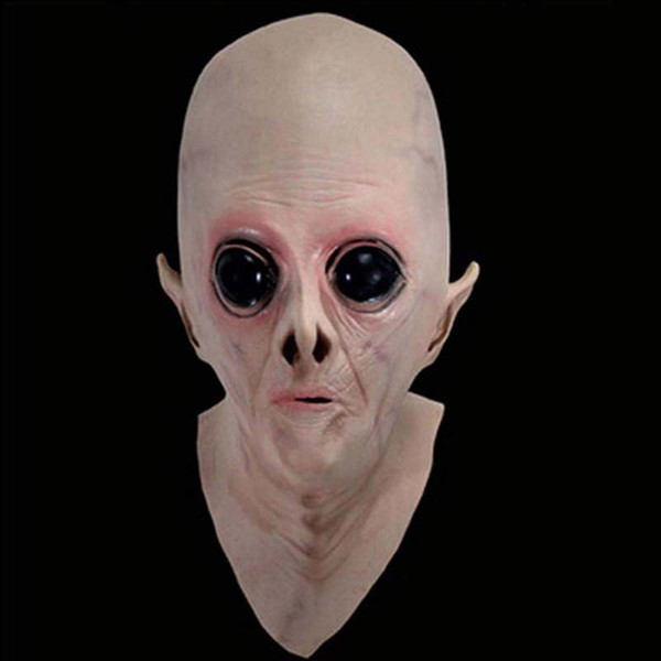 Halloween Full Head Masks Halloween Creepy Latex UFO Alien Head Mask