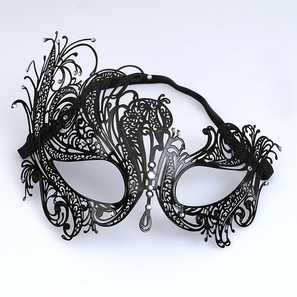 ht Gold Crown Venetian Metal Laser Cut Wedding Masquerade Mask Dance Cosplay Costume Party Mask