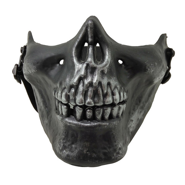 CS Mask Carnival Gift Scary Skull Skeleton Paintball Lower Half Face facemask warriors Protective Mask For Halloween Party Masks