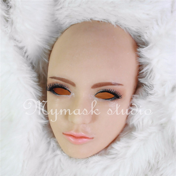 Top Grade Hot !!!Realistic Female Mask For Halloween Human Female Masquerade Latex Party Mask Sexy Girl Crossdress Costume Cosplay Mask