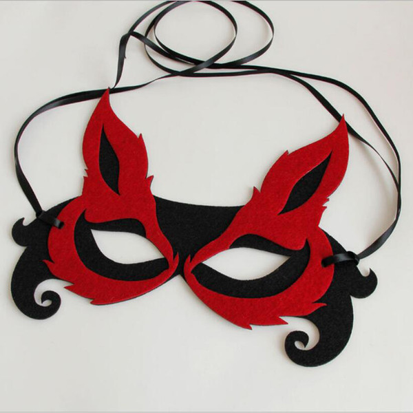 High Quality Halloween Masquerade Beautiful Sexy Promotion Selling Party Mask Fox Shape Half Face Masquerade Mask Party Mardi Gras Mask