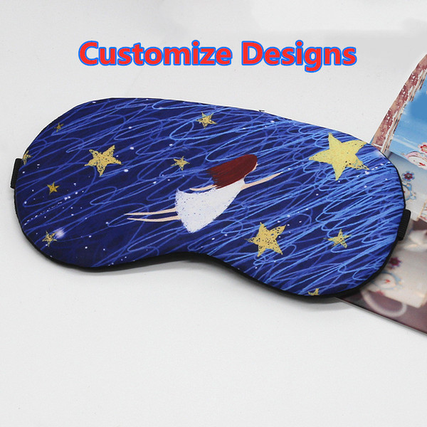 Simulation Silk Sleep Eye Masks Customize Designs Personalized Full Printing Satin Shading Travel Cartoon Pary Masks 10000 Spot Designs