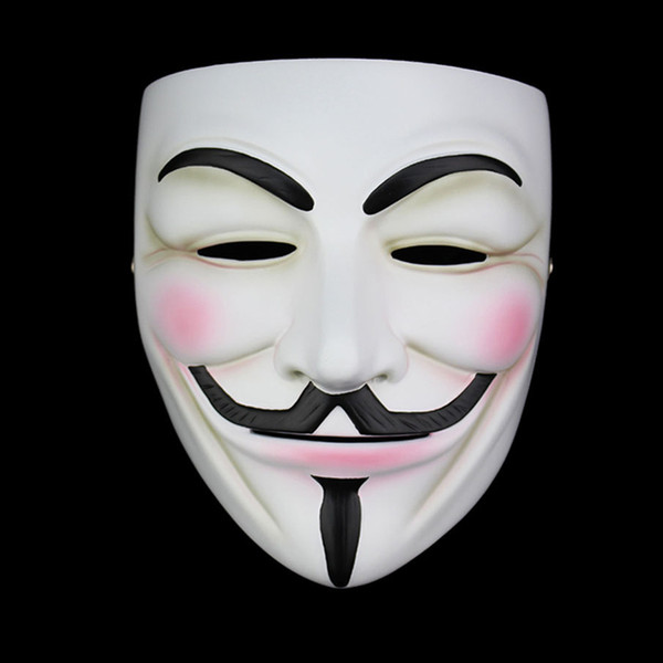 High Quality V For Vendetta Mask Resin Collect Home Decor Party Cosplay Lenses Anonymous Mask Guy Fawkes Y200103