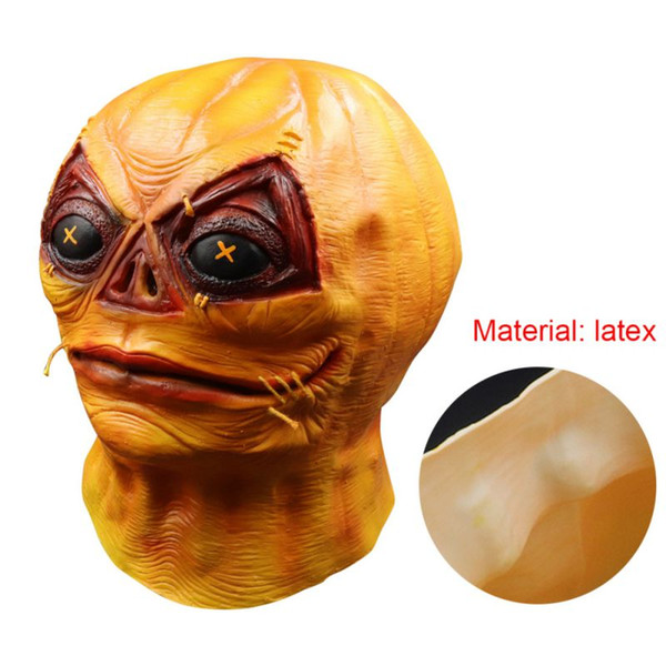 Frightening Halloween Horror Pumpkin Latex Mask Full Face Covered For Adults And Children Cosplay Prank Props Party Mask