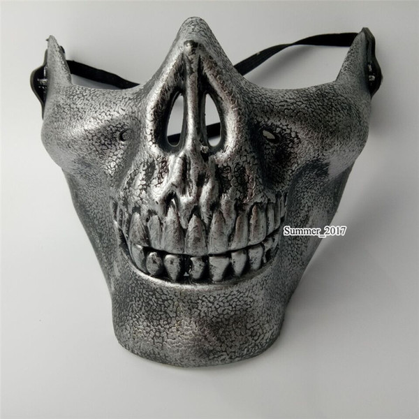 Halloween mask field mask skulls Half a face protective mask of terror outdoor products Horror party supplies