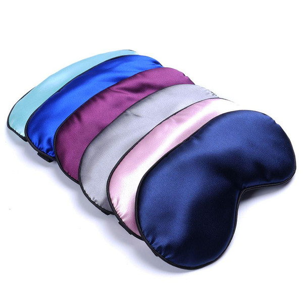 6 Colors Pure Silk Sleep Eye Mask Padded Shade Cover Travel Relax Aid Blindfold Shades Helper