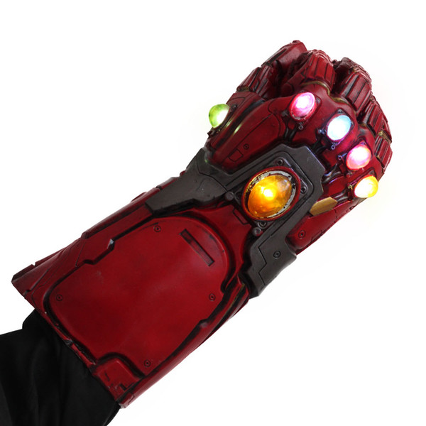 LED Endgame Iron Man Gauntlet Thanos Infinity Gauntlet Iron Man Nano Armor Cosplay Gloves Props