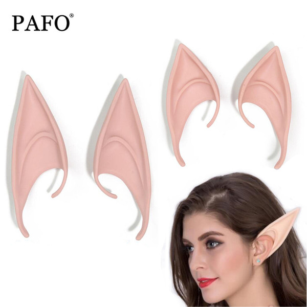 New Mysterious Angel Elf Ears Cosplay Accessories Halloween Party Latex Soft Pointed Prosthetic Tips False ears