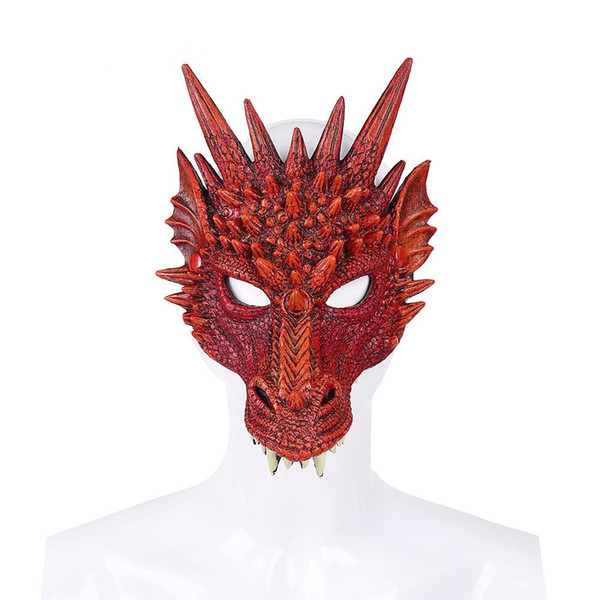 Cospty Free Shipping Halloween Carnival Party New Design Decoration Adults And Kids 3D Soft Pu Foam Costume Dragon Mask