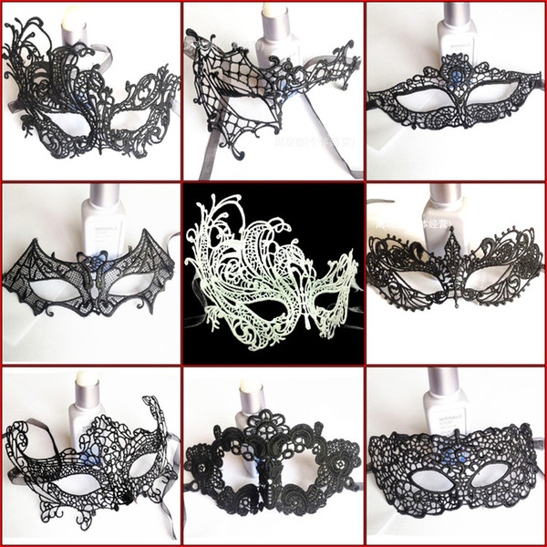 Sexy Lace Eye Mask Mysterious Women's Black For Masquerade Party Prom Ball Halloween Fancy Dress Party