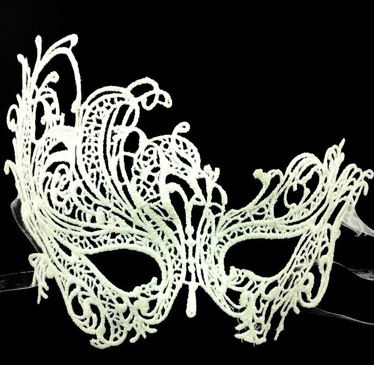 New type Masquerade Halloween Exquisite Lace Half Face Mask For Lady Black White Option Fashion Sexy Free Shipping