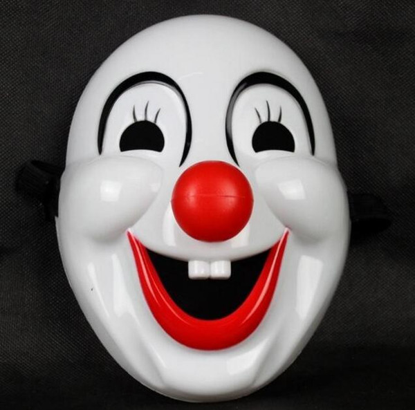 Masquerade Clown Red Nose Movie Clown Jester Mask Plastic Clown Mask for Party Christmas Halloween Fashion