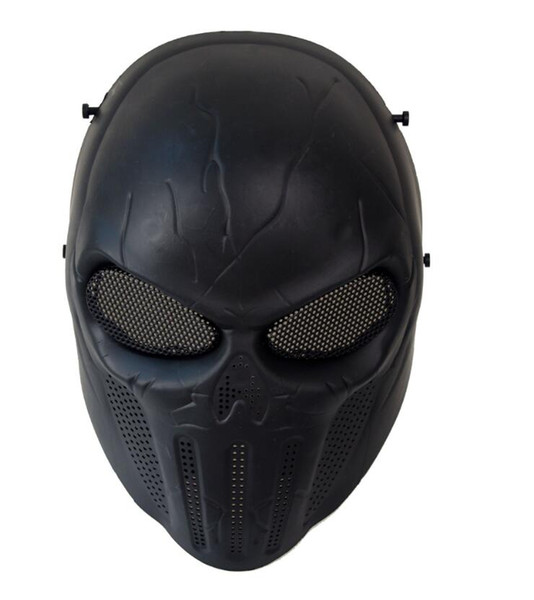 punisher mask Punisher Army Black Tactical Skull Protective Full Face Mask CS Wargame Paintball Cosplay