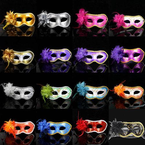 P052 Multicolor Sexy Women Halloween Masquerade Party Mask Game Show Festival Supplies Side Lilies Masks Free Shipping Promotion