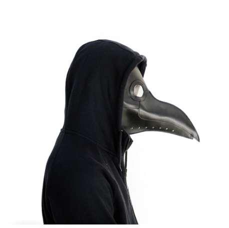 Plague Doctors Mask PU Leather Clear Resin Lenses Beaked Face Masks for Halloween Steampunk Costume Party Caribbean Masks