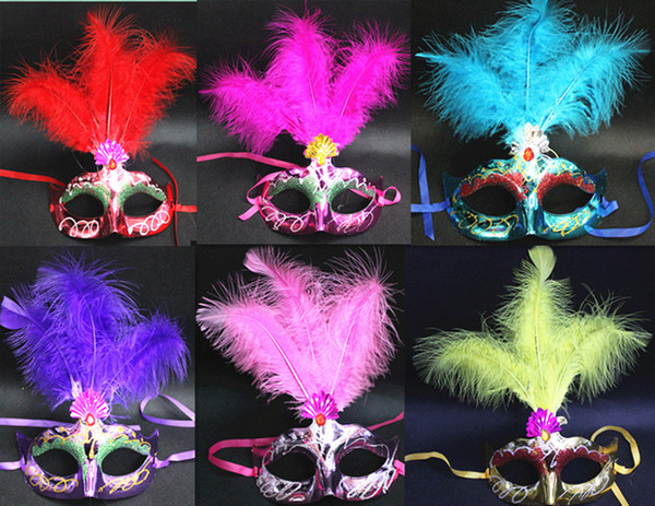 Mask feathers wedding party masks masquerade mask Venetian mask women Lady Sexy masks Carnival Mardi Gras Costume