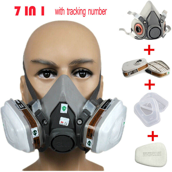 Wholesale-6200 Respirator Gas Mask Body Chemical Masks Dust Filter Paint Dust Spray Chemical Gas Mask Half face Mask,Construction/Mining