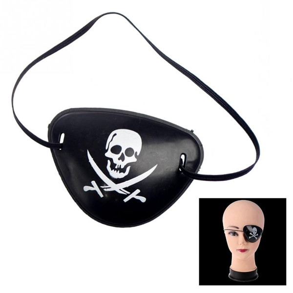 Wholesale- Pirate Eyepatch with Flexible Rope for Christmas Halloween Costume Kids Toy eye Patch Blindage accessories pirate One-eye Black