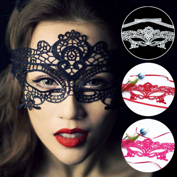 2017 Hotselling Sexy 4Colors Lace Mask Dance Evening Dance Club Birthday makeup Party Half Mask For Women wholesale