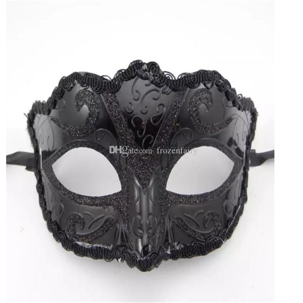 Black Venice Masks Masquerade Party Mask Christmas Gift Mardi Gras Man Costume Sexy lace Fringed Gilter Woman Dance Mask aa683-689 20180109