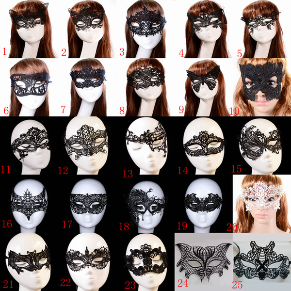 New Hot sale Sexy Lovely Lace Halloween masquerade masks Party Masks Venetian Party Half Face Mask For Christmas with opp package