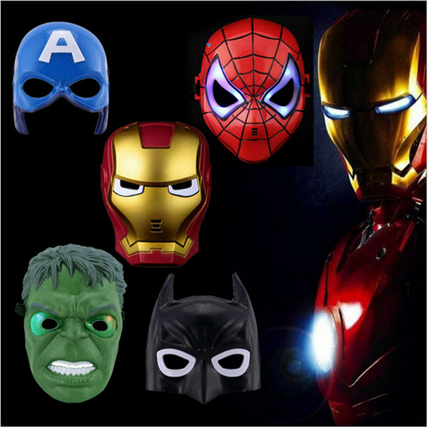 Christmas LED Masks kids Glow in the dark Light Mask Masquerade Full Face Masks Halloween Costumes Party Gift by DHL