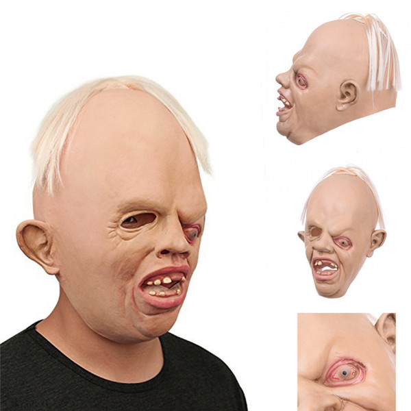 Hot! Novelty Latex Rubber Creepy Scary Ugly Head the Goonies Sloth Scary Mask Halloween Party Costume Latex Cyclops Mask